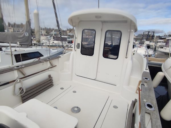 Quicksilver 640 Pilothouse cockpit arriere vedette occasion Albatre Plaisance Normandie